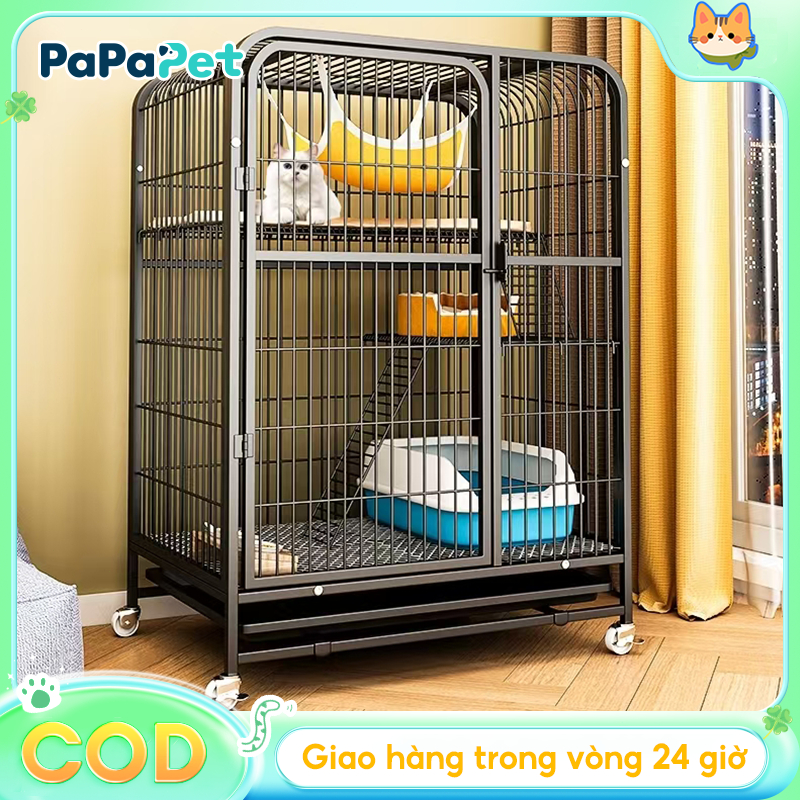 Lồng mèo hai lớp, lồng mèo lớn, lồng chó mèo cỡ lớn tiện lợi