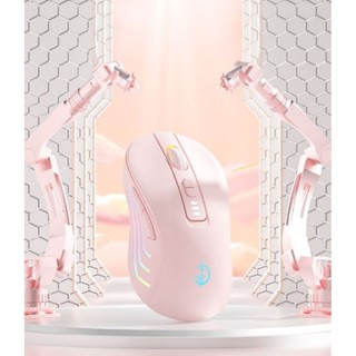 Chuột bluetooth 5.1 không dây gaming sạc pin TEKKIN M900 LED RGB đổi màu 7 màu và LED báo phần trăm pin so cute