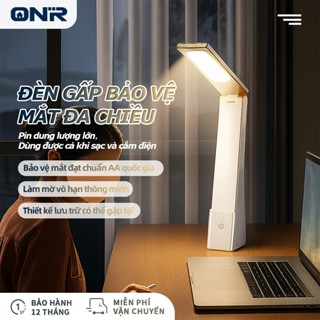 Đèn Bàn Sạc Pin ONR, Gập Bật/Tắt, Điều Khiển Chạm, Không Ánh Sáng Xanh Chống Cận
