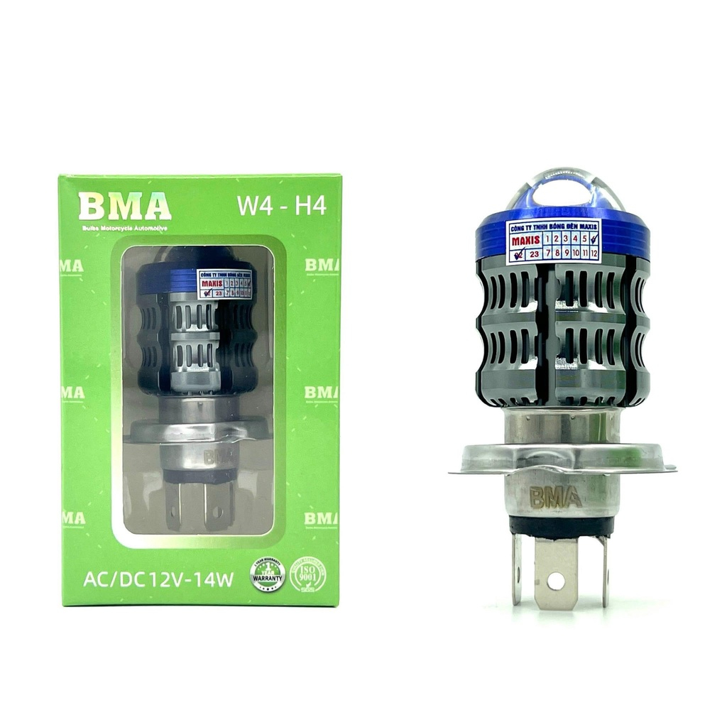 Đèn Pha LED Bi Cầu Mini Chân H4 M5 BMA W4 – Hàng Chính Hãng, Cắm Thẳng, Siêu Sáng Nhất Hiện Nay
