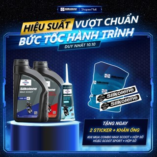 Combo 2 sản phẩm Dầu động cơ Silkolene Max Scoot 4 10W-40 và Dầu hộp số xe tay ga Silkolene Scooter Gear Oil