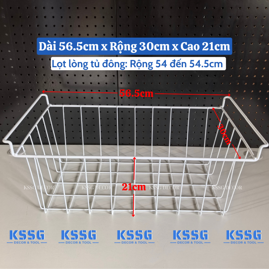 Rổ tủ đông, rổ lưới sắt đựng thực phẩm trong tủ lạnh, rổ lưới đựng đồ đa năng