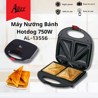 Máy Nướng Bánh Hotdog ALIZZ AL-13556 Kẹp Nướng Bánh Mì Sandwich Công Suất 750W Dễ Dàng Sử Dụng