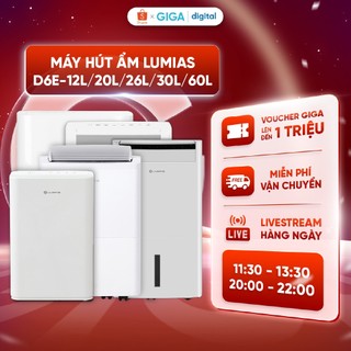  Máy hút ẩm Lumias D6E-12L  20L  26L 30L 60L- Tự động dừng khi đầy nước - Bộ lọc ion bạc - Ứng dụng Mihome - BH 18 tháng 