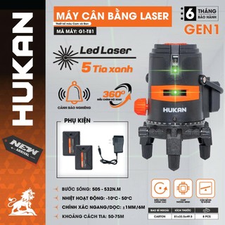  Máy Cân Bằng Laze HUKAN G1-T81 Và G1-T82 5 tia xanh LED siêu sáng - độ chính xác cao - Chính Hãng 