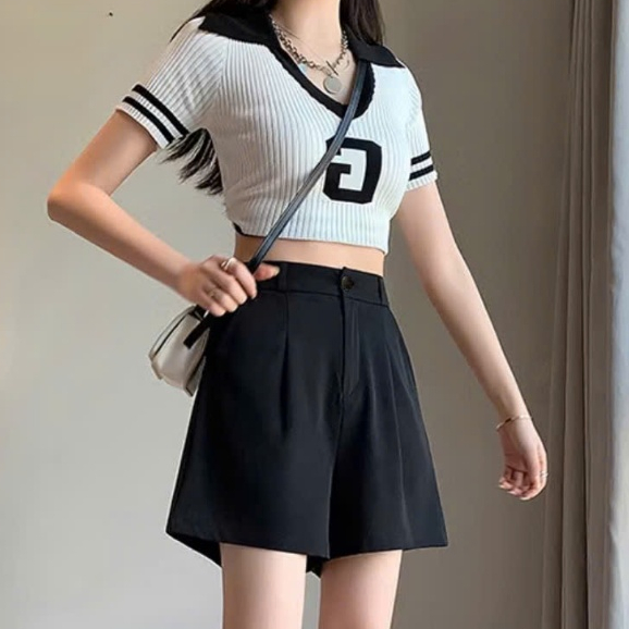 Quần short đùi nữ form rộng chất uni dày đẹp hàng QC loại 1