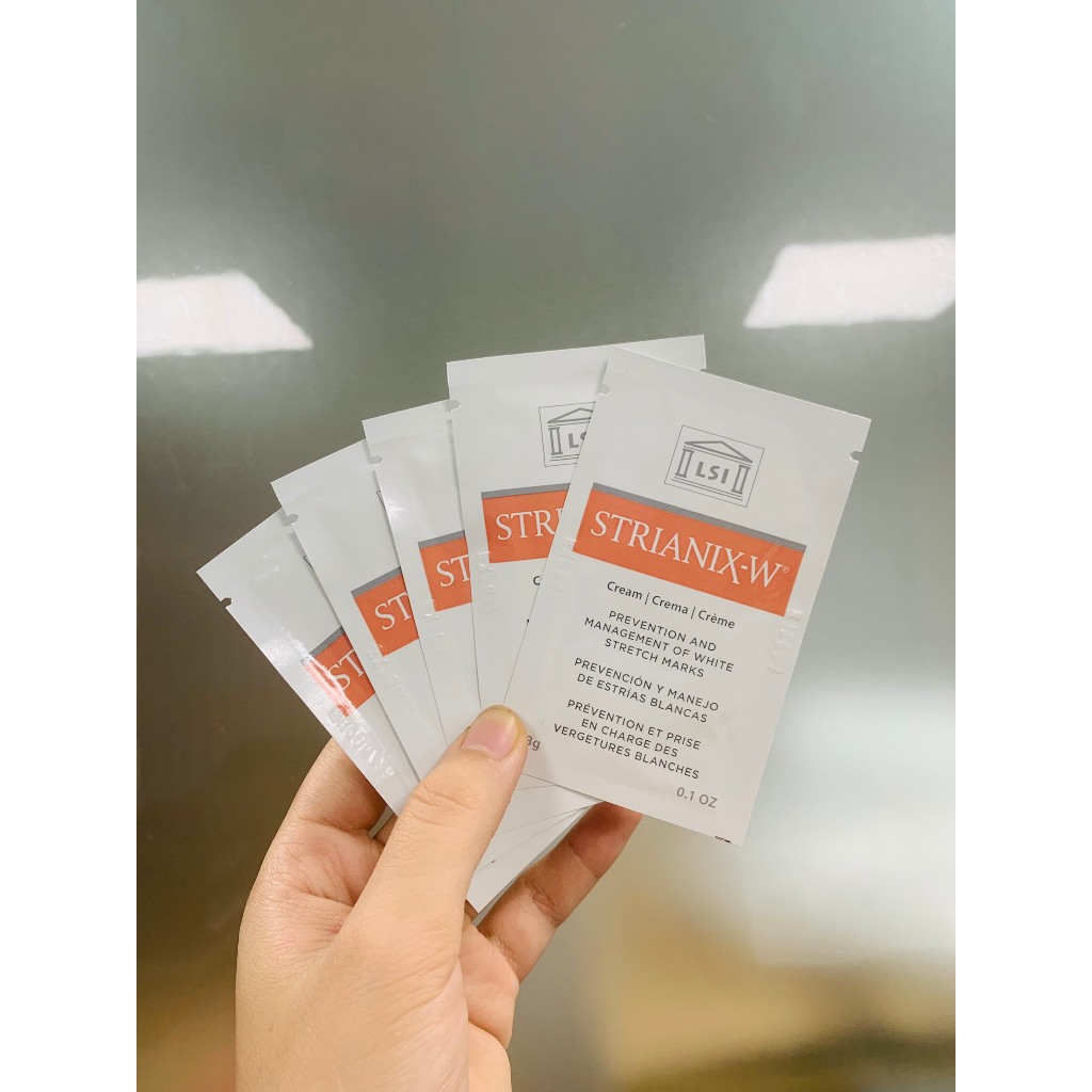 Set 4 Gói 3g Kem Rạn STRIANIX-W Dành Cho Rạn Trắng, Ngừa Rạn Mới Hiệu Quả Sau 30 Ngày Sử Dụng