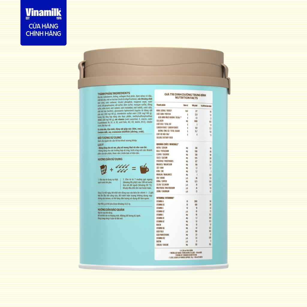 Sữa bột Vinamilk Sure CanxiPro 900g (Hộp thiếc) - Sữa bổ sung Canxi cho người già cao tuổi, Tốt cho xương khớp | BigBuy360 - bigbuy360.vn