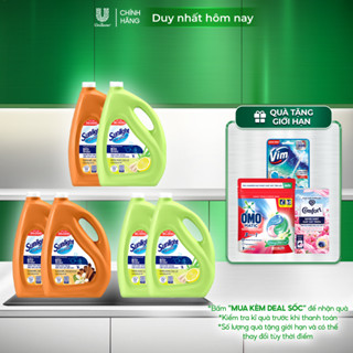 Combo 2 Nước Lau Sàn Sunlight BIOSHIELD Ngăn côn trùng hiệu quả | Chai 3,6 KG | Chanh Yuzu & Sả | Quế & Cam Bergamot