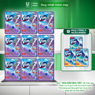 Combo 9 Viên Treo Vệ Sinh Bồn Cầu Vim Power 5 | Sạch Thơm Đến 300 Lần Xả (50g-55g/viên)