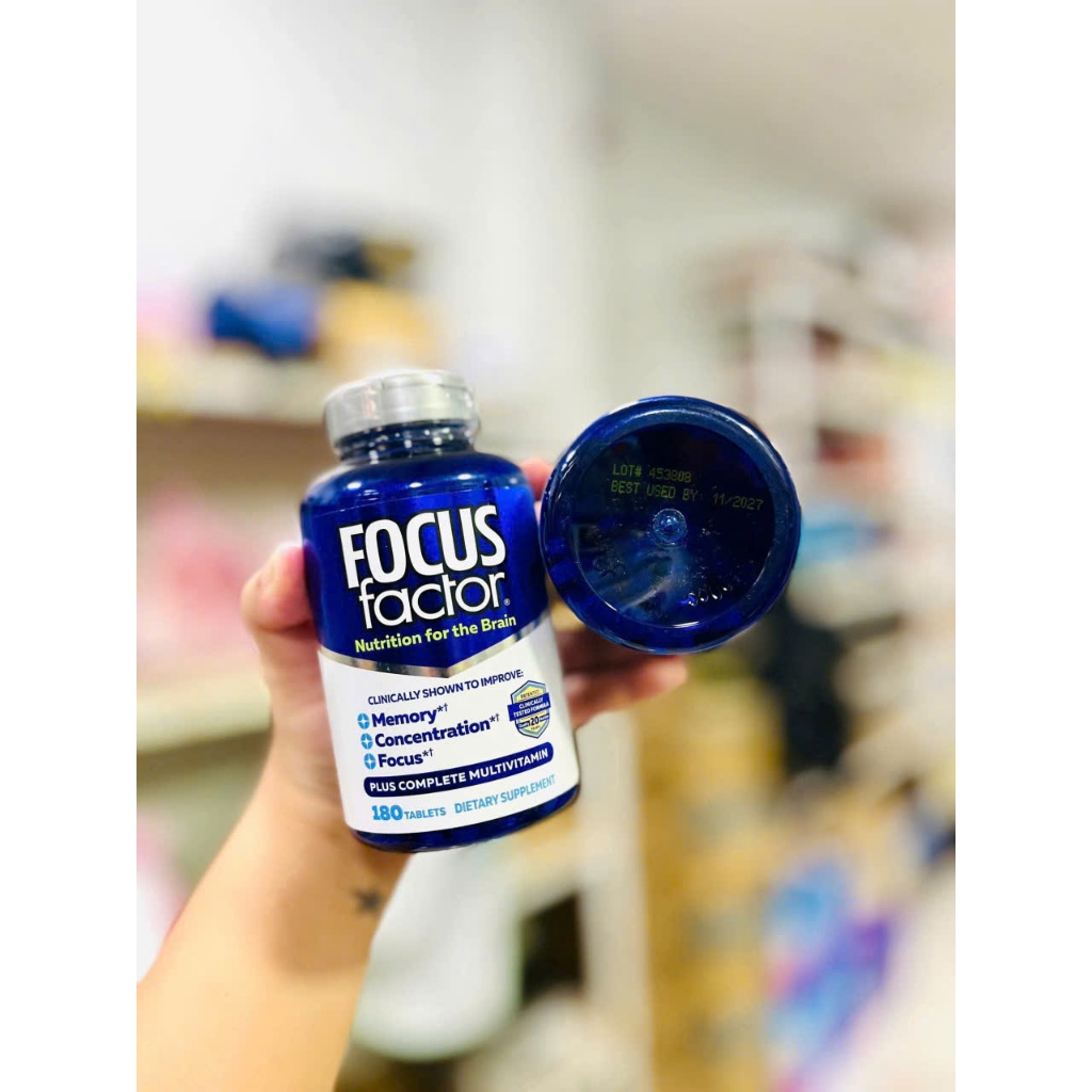 Mẫu mới Viên uống hỗ trợ trí não Focus Factor 180 viên