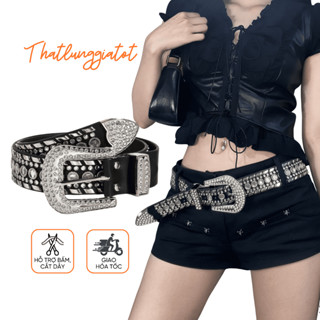  Thắt lưng y2k đính đá lấp lánh cho nữ bản to 3.3cm và 3.8cm TL173 - Thắt Lưng Giá Tốt 