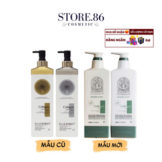 Dầu gội xả Plus Vinge Collagen 1000ml giảm rụng tóc, ngăn rụng tóc,Phục hồi tóc mềm mượt