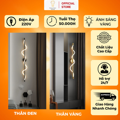 Đèn Tường Xoắn Energy Green Lighting DT-B129 , Decor Phòng Ngủ,Thiết Kế Sang Trọng , Hiện Đại,Ánh Sáng Ấm Áp