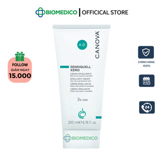 Kem dưỡng ẩm sâu Urea 3% CANOVA SENSIQUELL XERO – EMOLLIENT CREAM làm mềm da, giảm khô, ngứa, bong tróc da 200ml