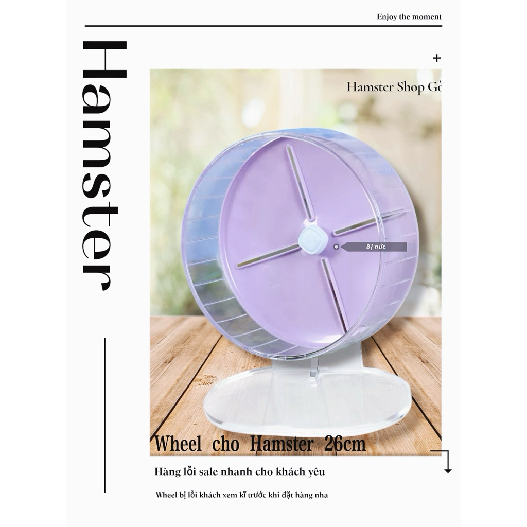 Sale(Có sẵn) Wheel cho Hamster 26cm (bị nứt)