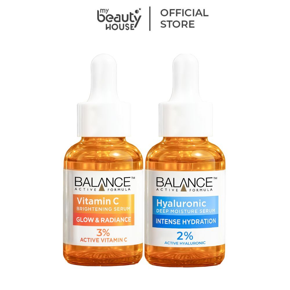 [Livestream x Balance] Combo sáng da và dưỡng ẩm serum 3% Vitamin C 30ml + serum Hyaluronic 30ml Bal
