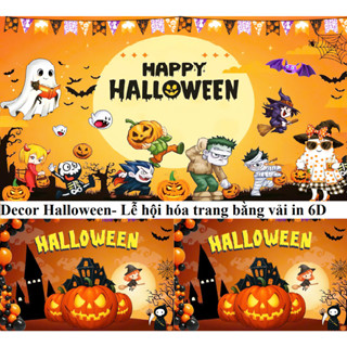 Tranh vải treo tường HALLOWEEN khổ lớn, phụ kiện trang trí NGÀY QUỐC TẾ PHỤ NỮ mẫu mới 2025 decor sự kiện PN1- REM1