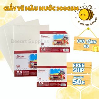 Giấy Vẽ Màu Nước Romance 200gsm/300gsm Vân Hot Mặt Mịn Hạng Họa Sĩ Khổ A3/A4/A5/A6 Cao Cấp - Beeart