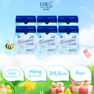 Combo 6 gói Băng vệ sinh Glamiss Cool Extra ban ngày, BVS thảo dược có cánh