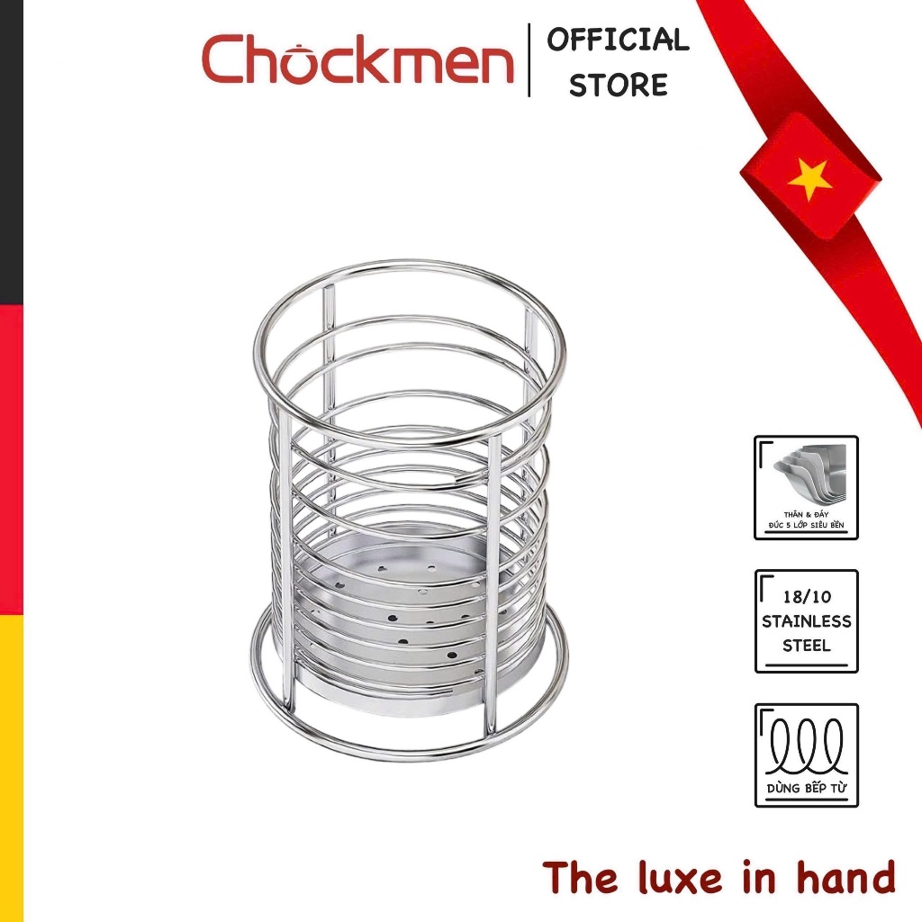 Giá Đựng Đũa Thìa Kinsgem by CHOCKMEN Inox Cao Cấp Ống Đựng Đũa Tròn Phụ Kiện Nhà Bếp