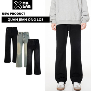  Quần Jean Ống Loe Nam Nữ XMALAB Jean Denim Cao Cấp 400 GSM Wash Đẹp Tôn Dáng Hack Chiều Cao B174 