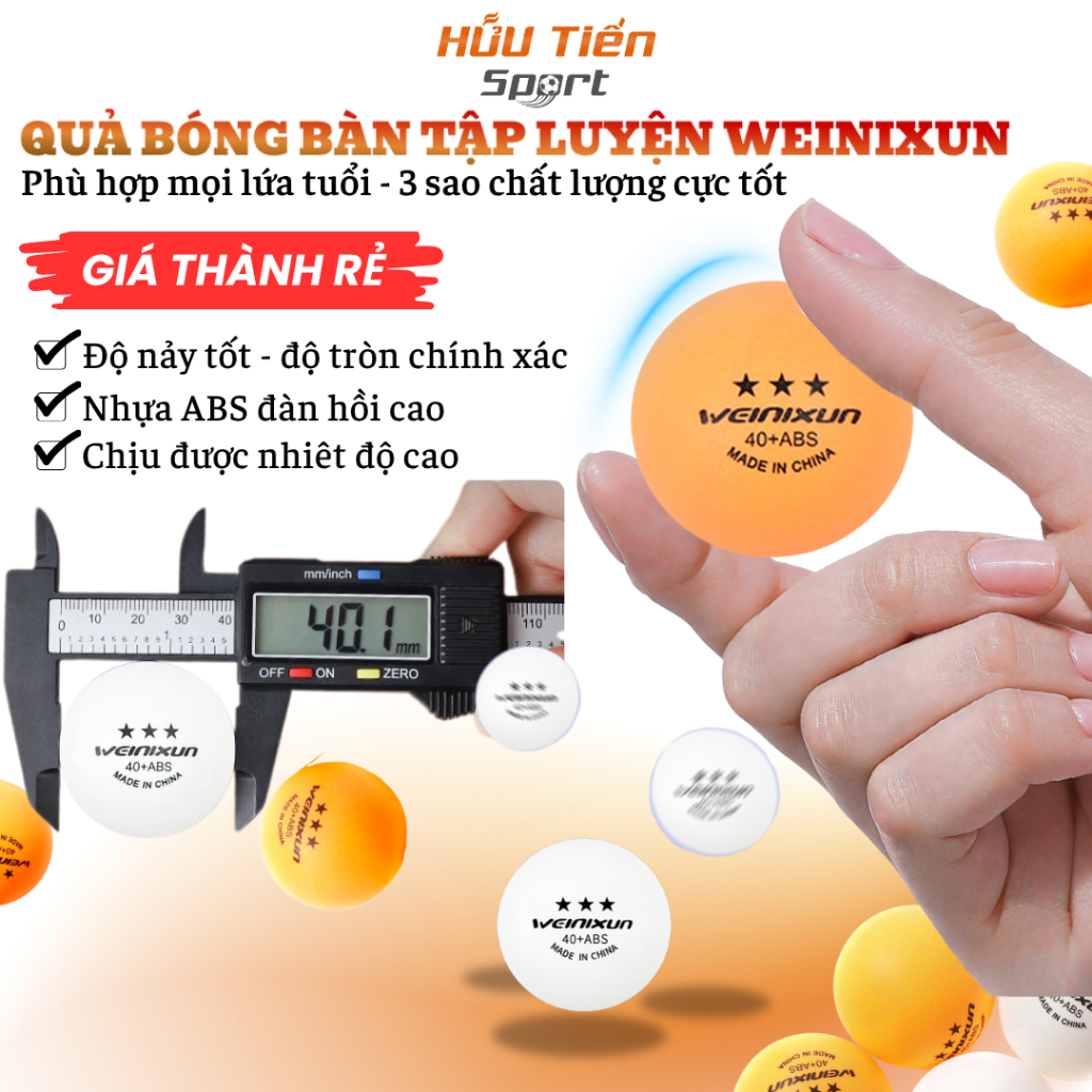 Quả Bóng Bàn WEINIXUN 2 Màu Vàng Trắng Chất Lượng Cao Cấp