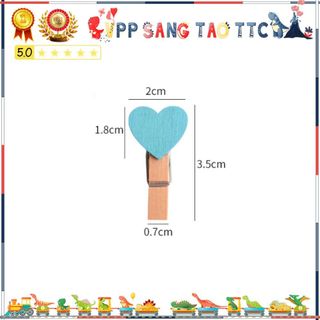 Kẹp Gỗ Trái Tim (Nhiều loại được chọn)