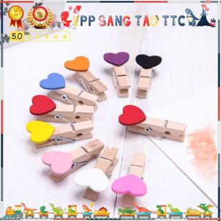 Kẹp Gỗ Trái Tim (Nhiều loại được chọn)