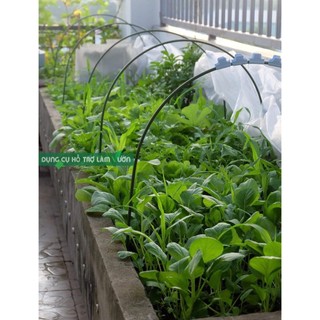 Combo 10 vòm luống trồng rau DAIM Nhật Bản lõi thép bọc nhựa chống gỉ, Khung vòm phủ lưới bảo vệ cây