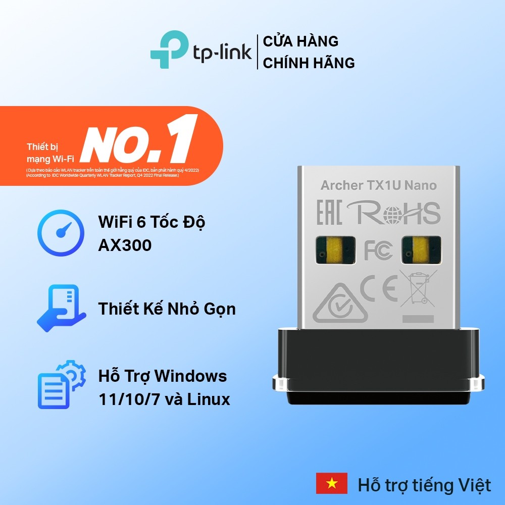 [Chuẩn Wi-Fi 6, Bluetooth 5] USB Wifi & Bluetooth TP-Link Archer TX1U Nano/ TX10UB nano USB