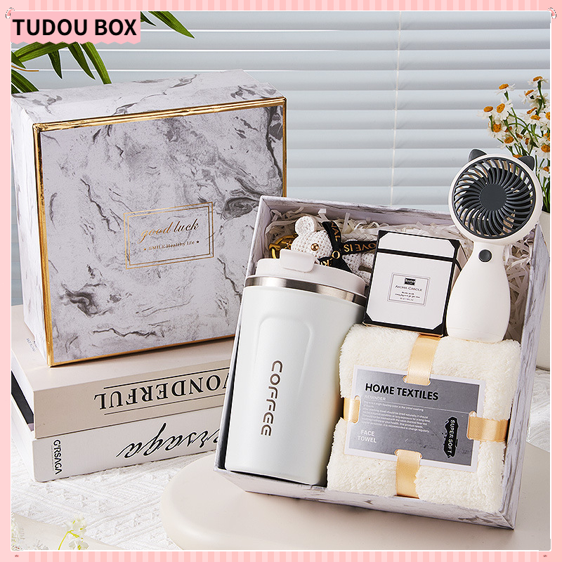 Bộ hộp quà tặng cốc cà phê trắng Hộp quà tặng sinh nhật Quà tặng chia tay Quà tặng Valentine