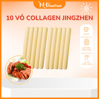 [5-10] Cuộn vỏ xúc xích collagen, vỏ làm lạp xưởng tiện lợi thay cho lòng heo