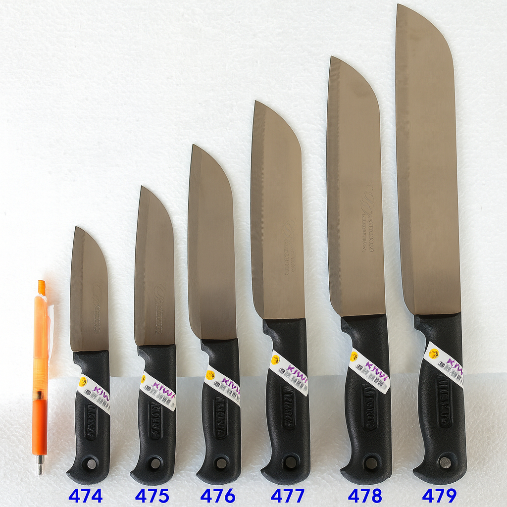 Dao Kiwi Thái Lan chính hãng cán nhựa đen đủ size 474, 475, 476, 477, 478, 479 không gỉ sắc bén -Zuh