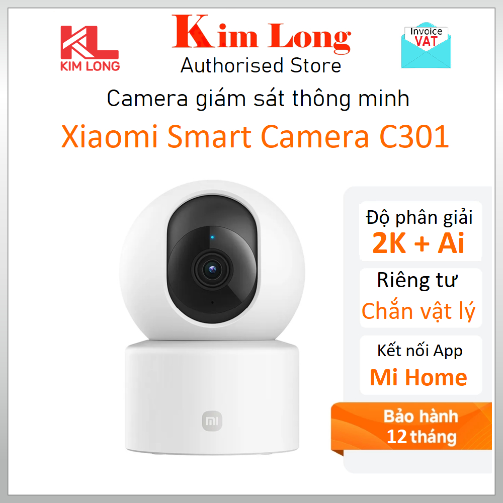 Camera quan sát Xiaomi C301 / C300 Smart 2K(2304p × 1296p) Bản quốc tế - Hàng chính hãng