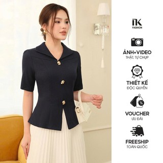  Áo Ký Giả Thời Trang Công Sở NK FASHION Nữ Tính Lịch Thiệp Vải Mềm Mại NKSM2508003 