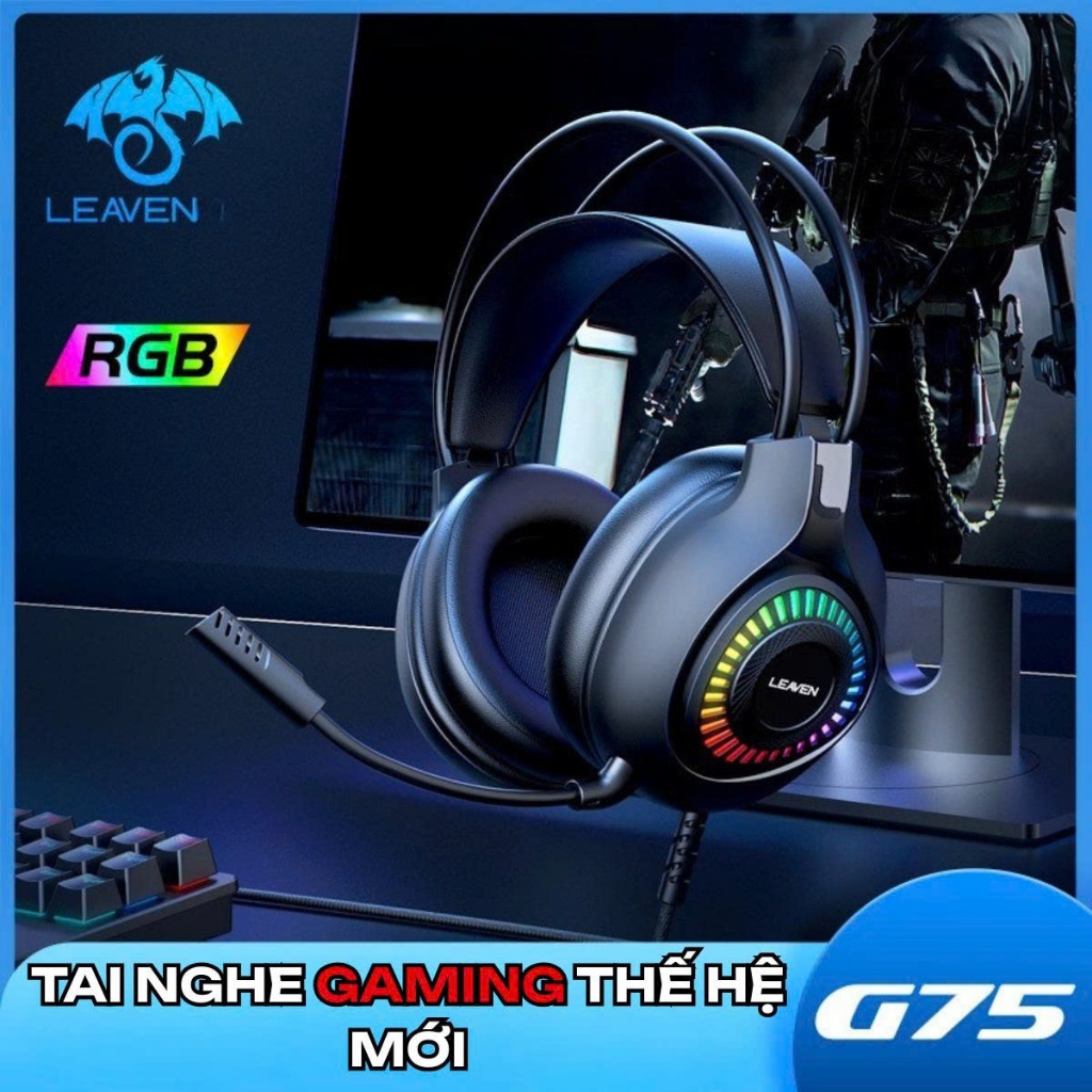 Tai nghe chụp tai Gaming - Headphone CoreX G75  – Pin Trâu • Bass Mạnh • Chống Ồn  • Có Mic Đàm Thoạ