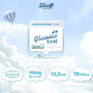 Băng vệ sinh hàng ngày Doctor Care Glamiss Cool Extra, bvs nhỏ gọn tiện lợi dài 15,5 cm 18 miếng