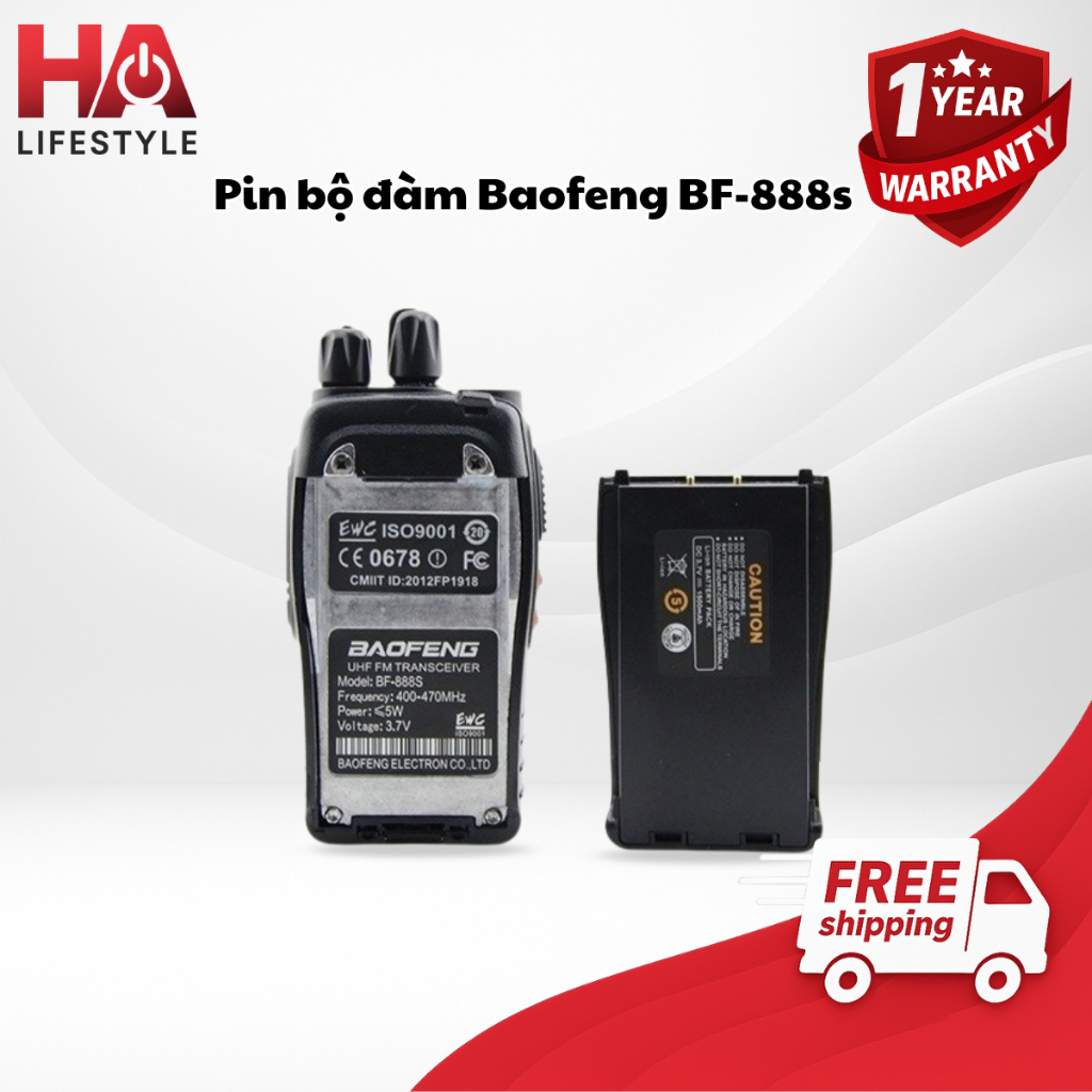 PIN cho bộ đàm BAOFENG BF-888s, phụ kiện dùng cho bộ đàm BAOFENG