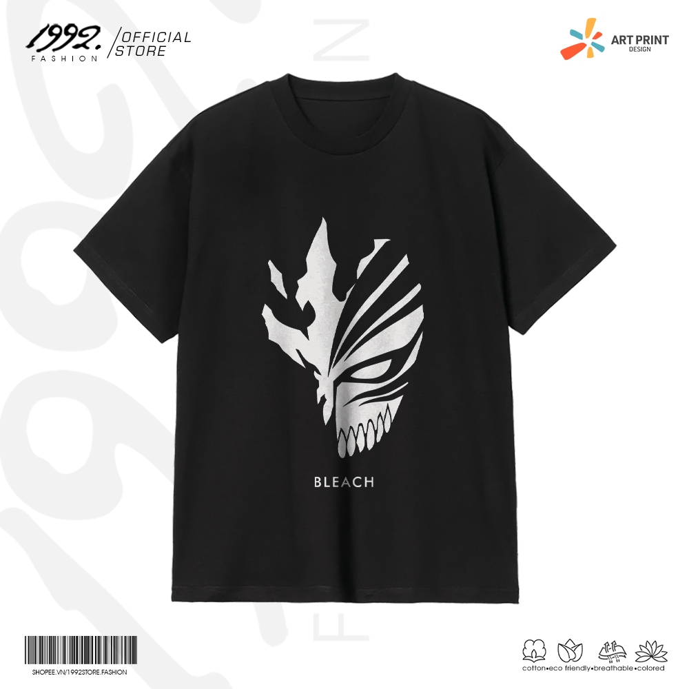 Áo thun Unisex Bleach Ichigo Hollow Mask Cotton 100% ngắn tay