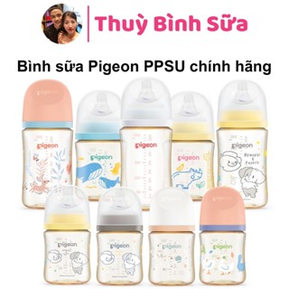 (Mới Nhất 2025) Bình Sữa Pigeon PPSU Softouch Baby-Friendly World 160ml/240ml