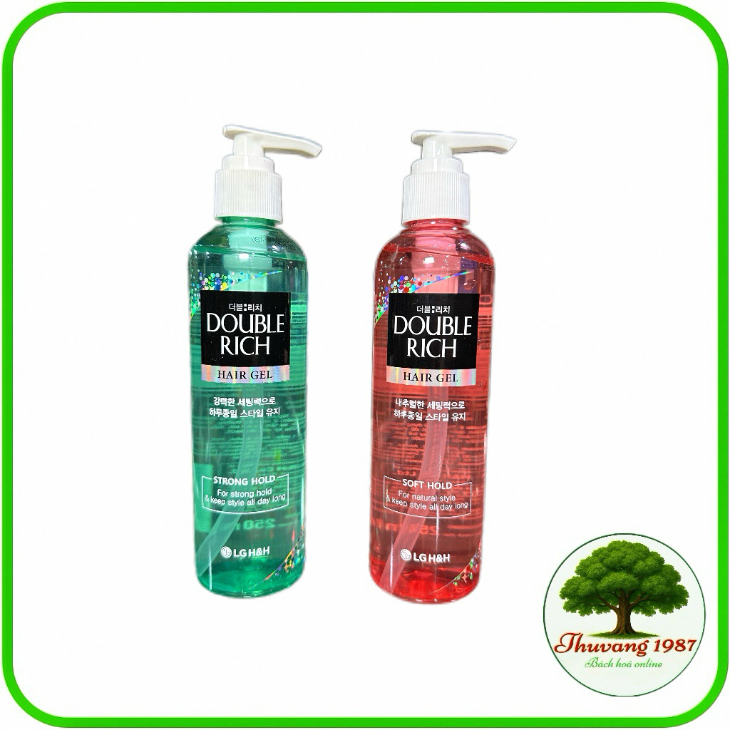 Gel vuốt tóc Double Rich 250 ml tạo kiểu giữ nếp tóc
