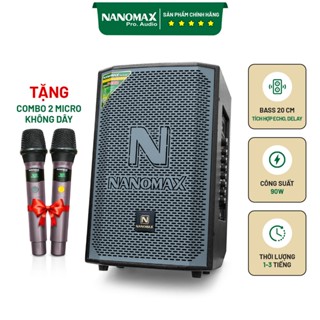 Loa Kéo Karaoke Mini Nanomax S-200 Bass 20cm Công Suất 90W Có Cổng Live OTG