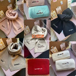 [THÊU TÊN] (SẴN-ORDER) Khăn len cashmere thêu tên theo yêu cầu phong cách Hàn Quốc