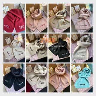 [THÊU TÊN] (SẴN-ORDER) Khăn len cashmere thêu tên theo yêu cầu phong cách Hàn Quốc