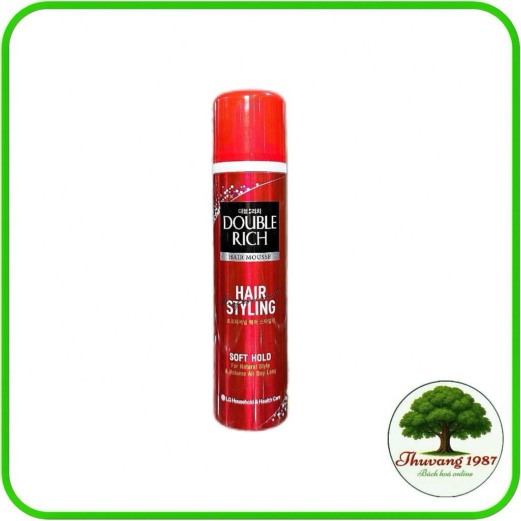 Mousse tạo kiểu và giữ nếp tự nhiên Double Rich hair mousse soft hold 150ml