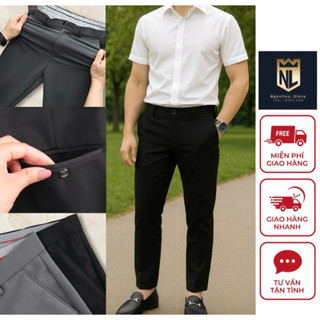 Quần tây âu nam dáng slimfit ,vãi cotton thun co giãn 4 chiều .Màu đen , xanh đen , xám đậm , xám lợt ,xám sáng.