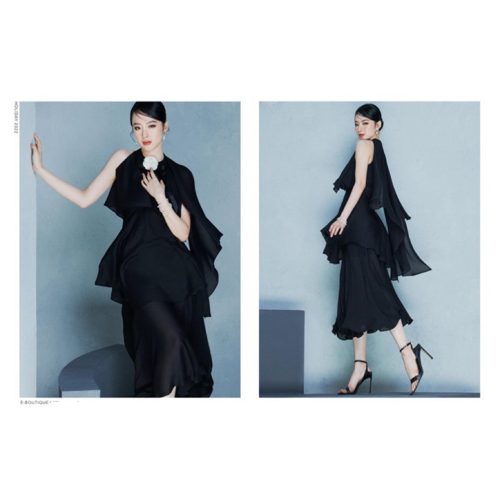 Váy SML Lane Jt La Duree Chiffon midi dress Chính hãng 100% 1850K