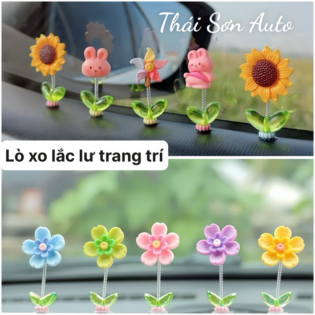Trang Trí Lò Xo Lắc Lư Trên Xe, Charm Dễ Thương, Decor Ô tô, Xe Máy, Bàn Học, Mũ Bảo Hiểm