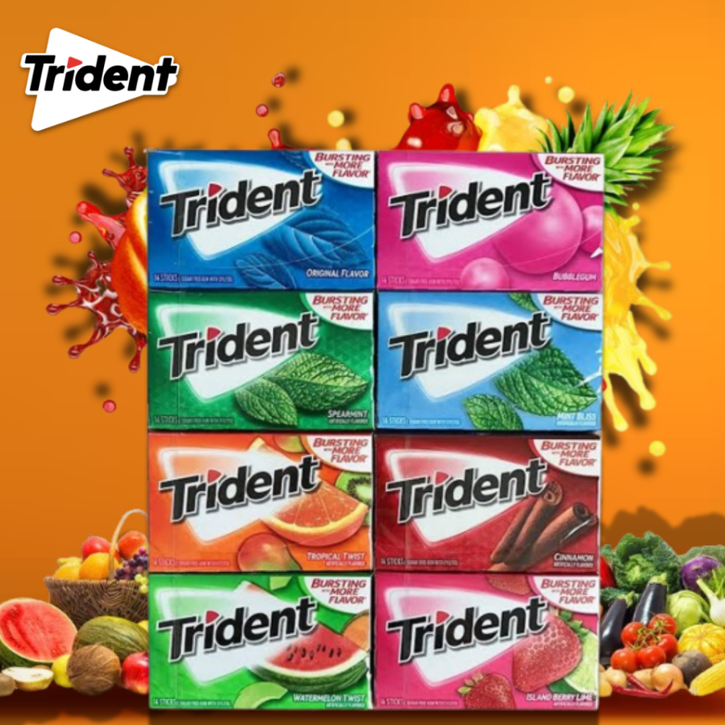 [NHIỀU VỊ] Kẹo Gum Trident Hàng Mỹ